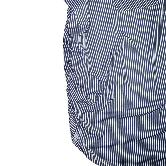 NWT EDEN & OLIVIA MATERNITY Blue & White Striped Blouse Size 2X - Picture 4 of 8